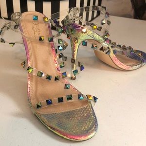 Olivia stray sandals Iridescent embellishment